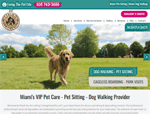 Tablet Screenshot of livingthepetlife.com